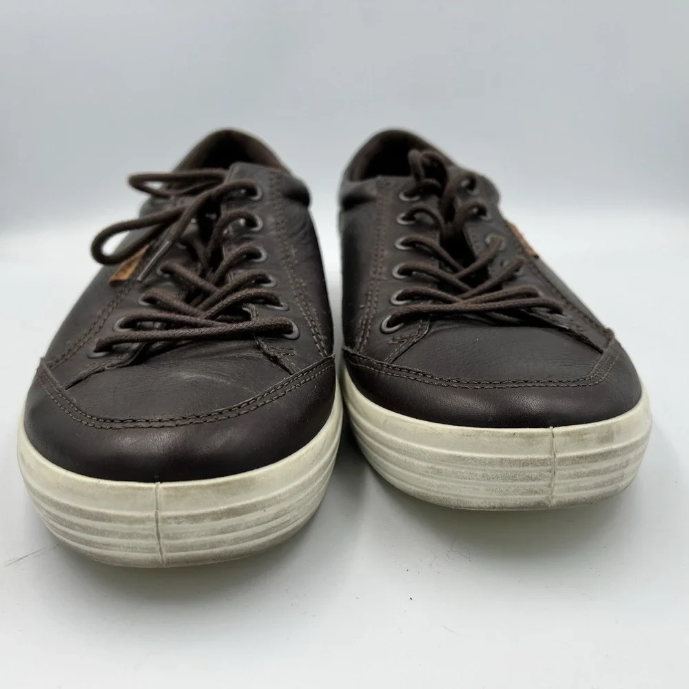 ECCO Soft 7 Sneakers Shoes Dark Brown Everyday Leather Mens‎ Size EU 42 US 8 8.5